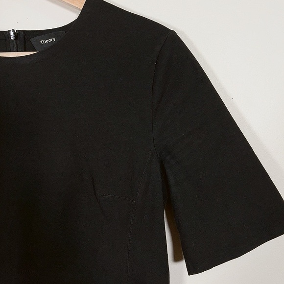 THEORY | BLACK COTTON PONTE FITTED SHELL - Picture 8 of 14